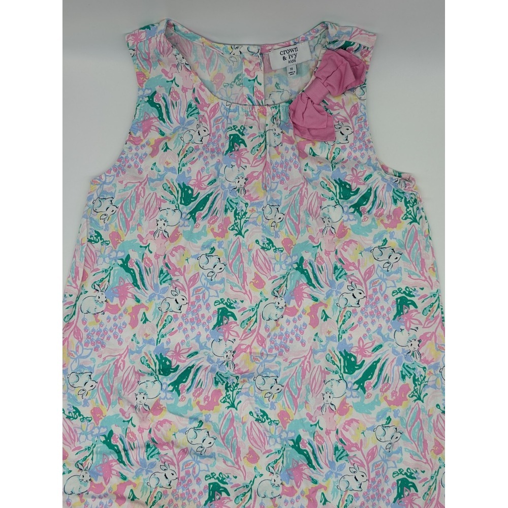 Crown & Ivy Kids Casual Dress - Pink and Green Floral